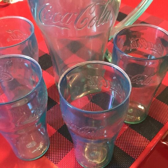 Coca Cola pitcher and glasses set - Picture 2 of 2